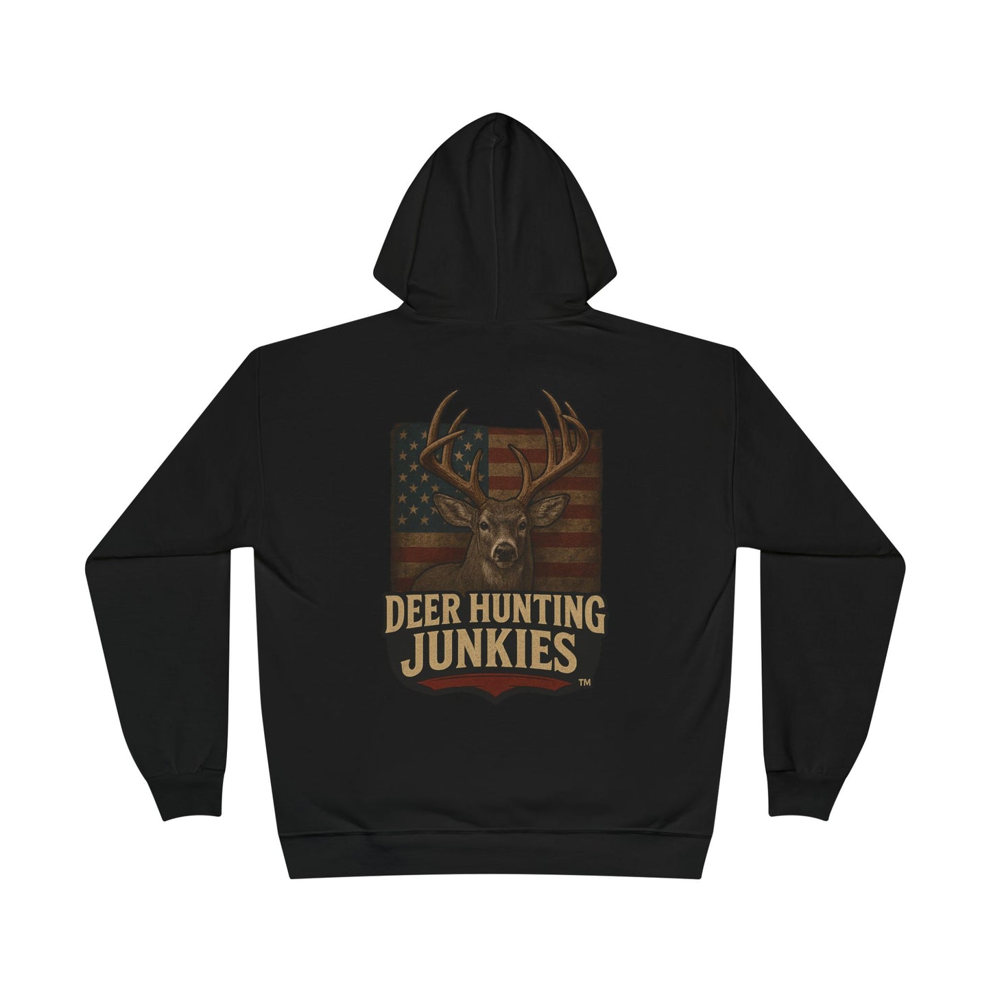 DHJ - Black American Deer Pullover Hoodie