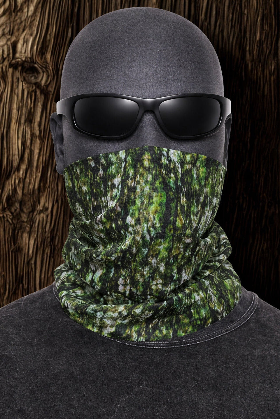 DHJ- Green Hardwood Lightweight Neck Gaiter